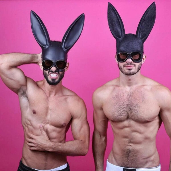 Блискуча маска кролика leg avenue glitter masquerade rabbit mask o/S - Зображення 3