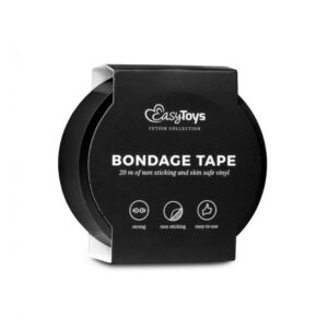 Бондажна стрічка, чорного кольору “easytoys black bondage tape”