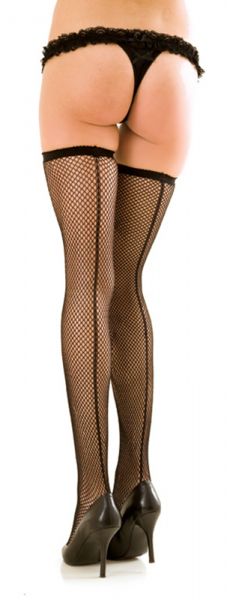 Панчохи fishnet thigh high w. backseam