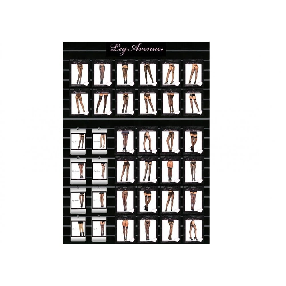 Панчохи в сіточку backseam black leg avenue os - Зображення 3