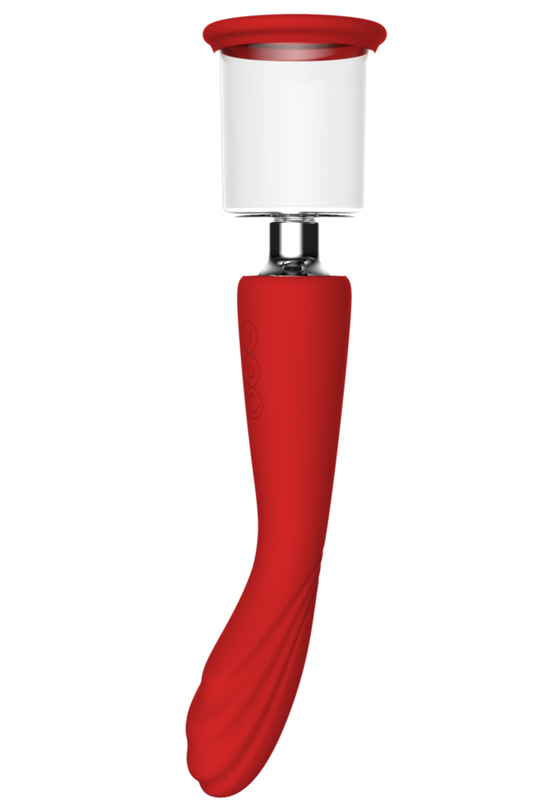 Подвійний вібратор з 2 вакуумними насадками dream toys red revolution georgia - Зображення 4