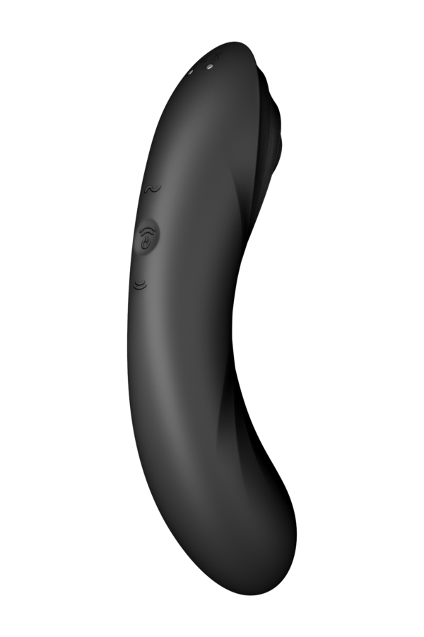 Подвійний вібратор із вакуумною стимуляцією satisfyer curvy trinity 4 black - Зображення 3