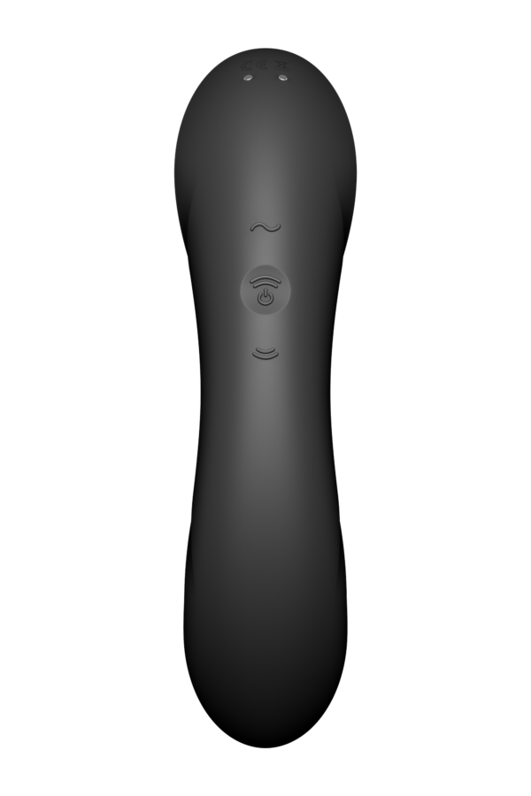 Подвійний вібратор із вакуумною стимуляцією satisfyer curvy trinity 4 black - Зображення 2