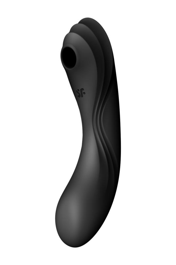 Подвійний вібратор із вакуумною стимуляцією satisfyer curvy trinity 4 black