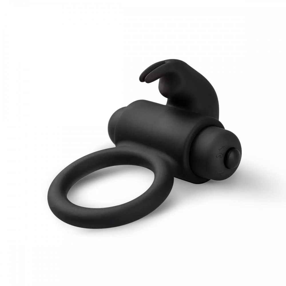 Ерекційне кільце з вібрацією easy toys bunny vibe ring black - Зображення 3