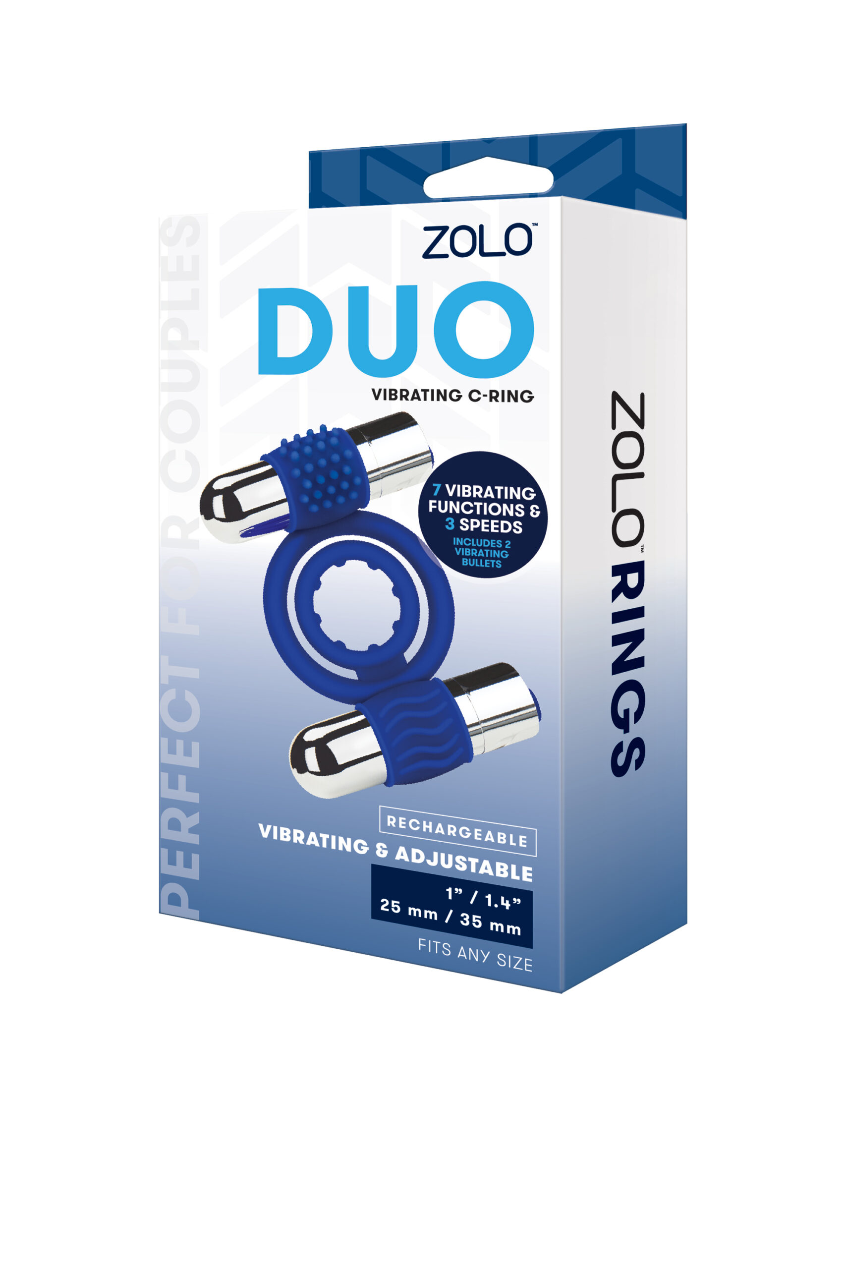 Ерекційне кільце з вібрацією zolo duo vibrating c-ring - Зображення 2
