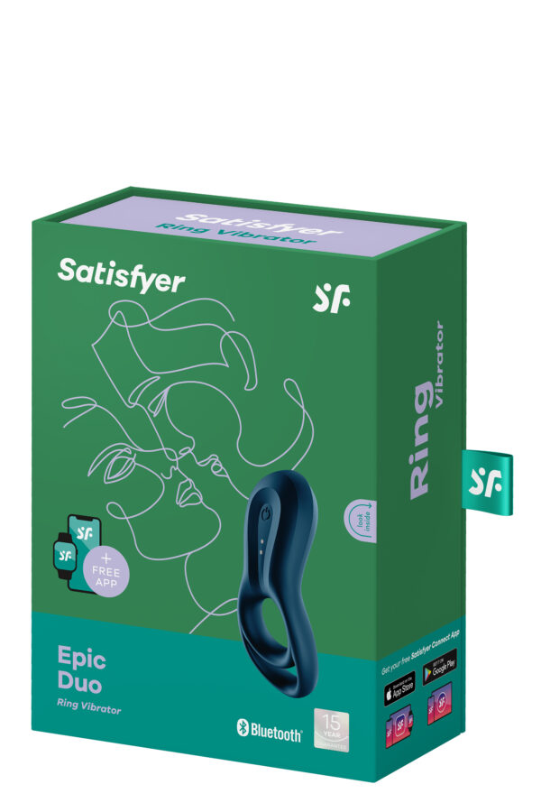 Ерекційне смарт кільце з вібрацією satisfyer epic duo - Зображення 6