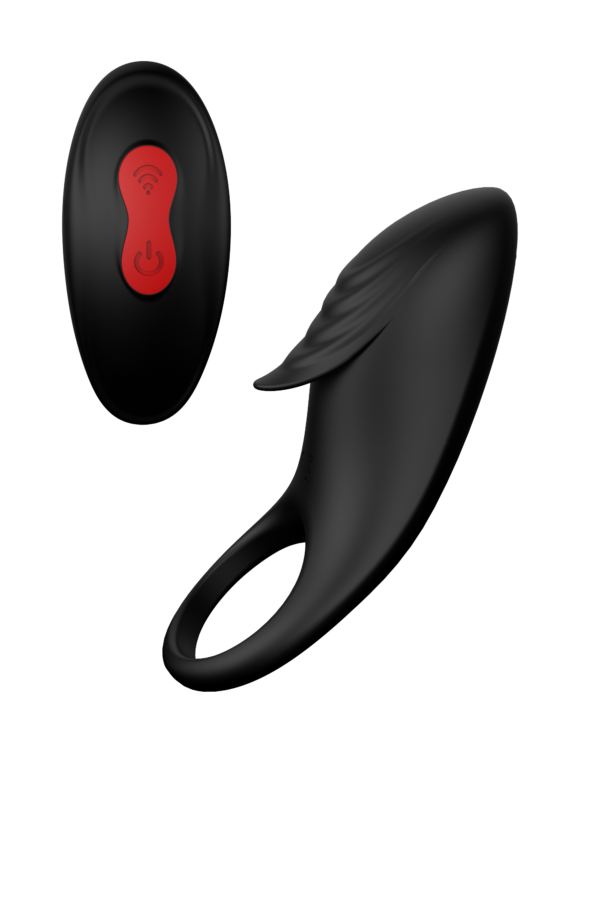 Ерекційне віброкільце з пультом управління rings of love remote cockring black