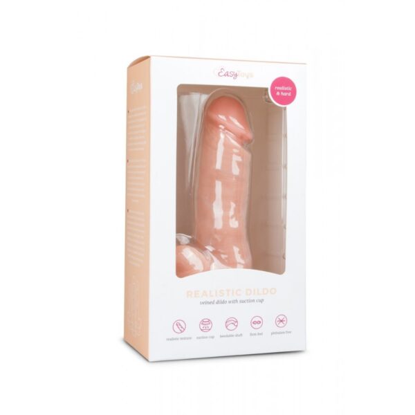 Фалоімітатор easytoys realistic dildo-17,5 см бежевий - Зображення 4