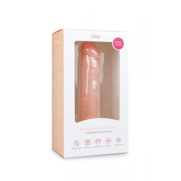 Фалоімітатор easytoys realistic dildo-20,5 см бежевий - Зображення 4