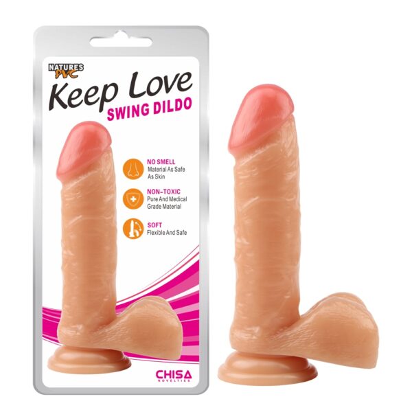 Фалоімітатор реалістичний на присоску chisa keep love swing dildo