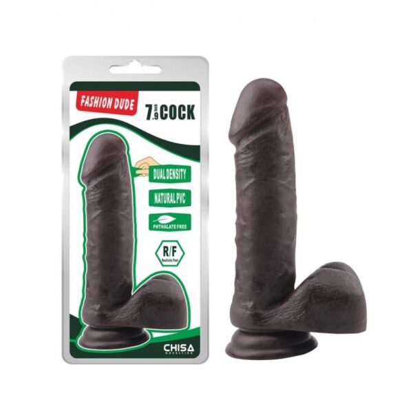 Фалоімітатор коричневий chisa dude 7.9 cock