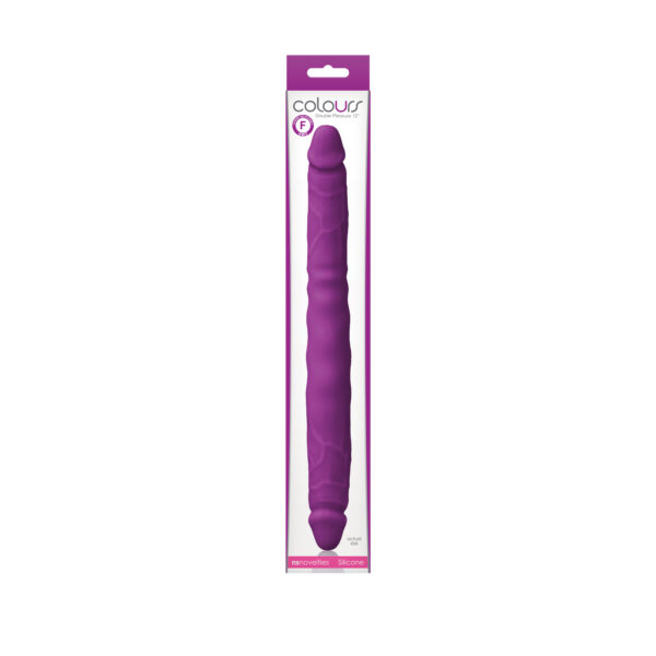 Фалоімітатор подвійний colours double pleasures purple - Зображення 2