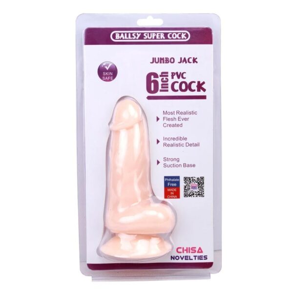 Фалоімітатор реалістичний на присосці 15 см/4 см Chisa Jumbo Jack - Зображення 4
