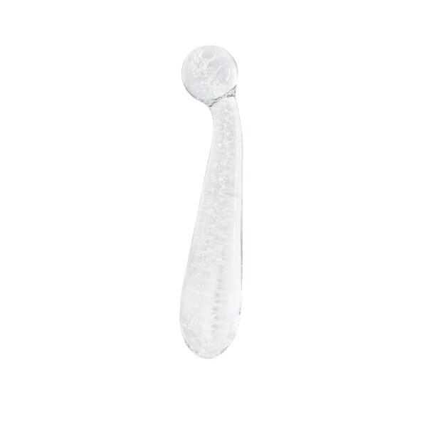 Фалоімітатор скляний ns novelties, що світиться firefly glass g spot glow wand clear