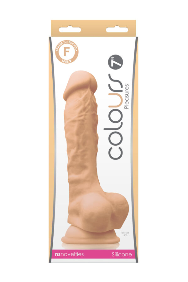 Фалоімітатор силікон ns novelties colours pleasures 7'' dildo white - Зображення 2