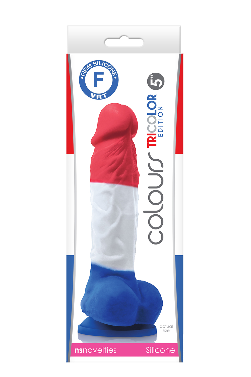 Фалоімітатор силікон ns novelties colours pleasures tricolor 5inch dildo - Зображення 2