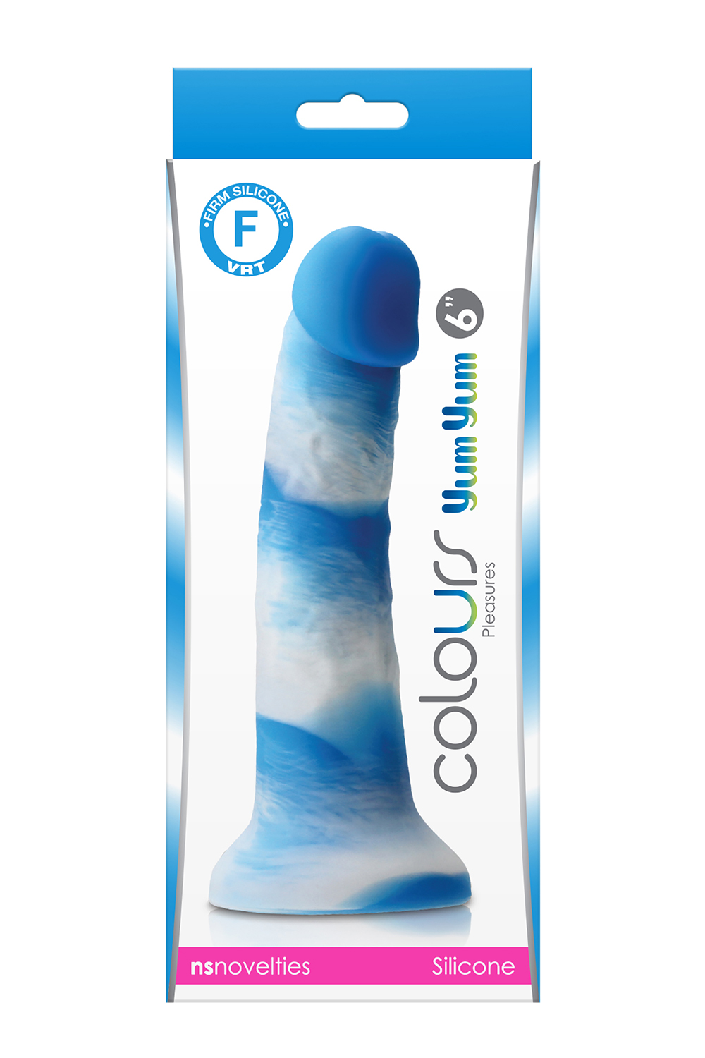 Фалоімітатор силікон ns novelties colours pleasures yum 6" dildo blue - Зображення 2