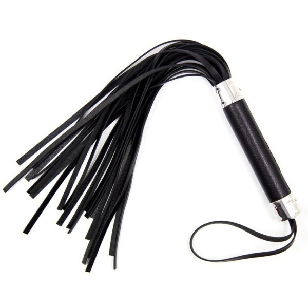 Флогер з серцем ds fetish flogger m black with heart metal