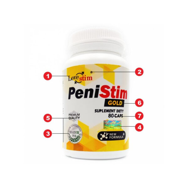 Капсули для збільшення ерекції lovestim penistim gold (ціна за упаковку, 80 капсул) - Зображення 2