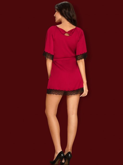 Халат obsessive sensuelia-sensuelia szlafrok czerwony s/M - Зображення 8