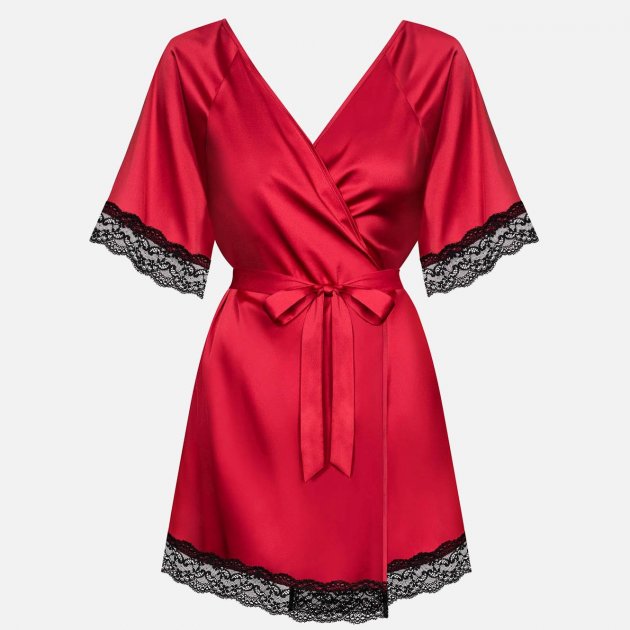 Халат obsessive sensuelia-sensuelia szlafrok czerwony s/M - Зображення 5