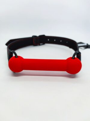 Кляп ds fetish mouth silicone gag red/black