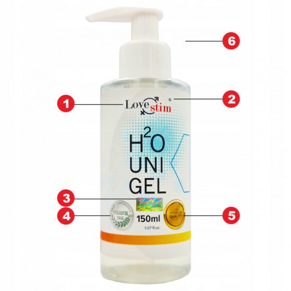 Лубрикант на водній основі lovestim h2o uni gel 150 мл - Зображення 3