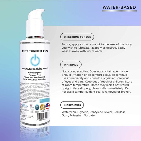 Лубрикант на водній осі wet turn on unflavored water based lube 178 мл - Зображення 6