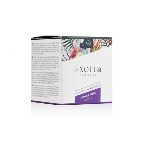 Масажна свічка exotiq massage candle violet rose - 60 мл - Зображення 4