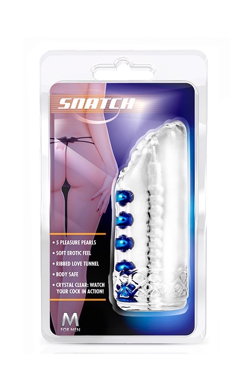 Мастурбатор нереалістичний blush m for men з кульками, прозорий - Зображення 4