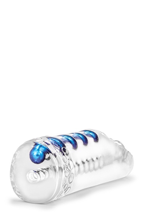 Мастурбатор нереалістичний blush m for men з кульками, прозорий - Зображення 2