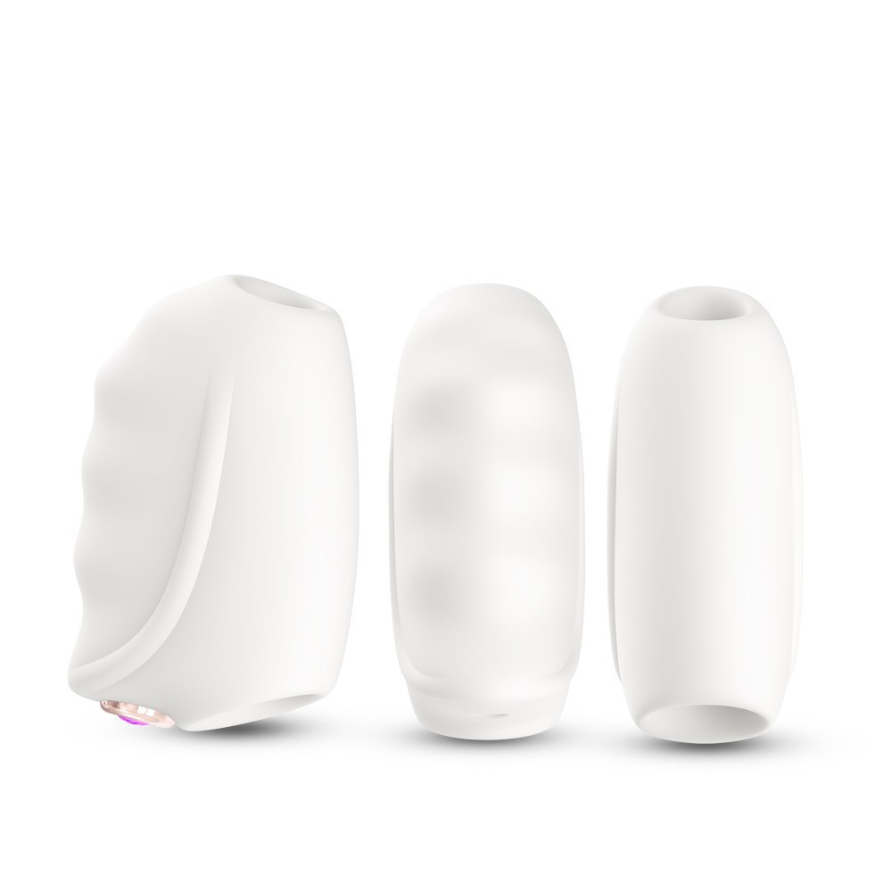 Мастурбатор не реалістичний з вібрацією міні master white - Зображення 2