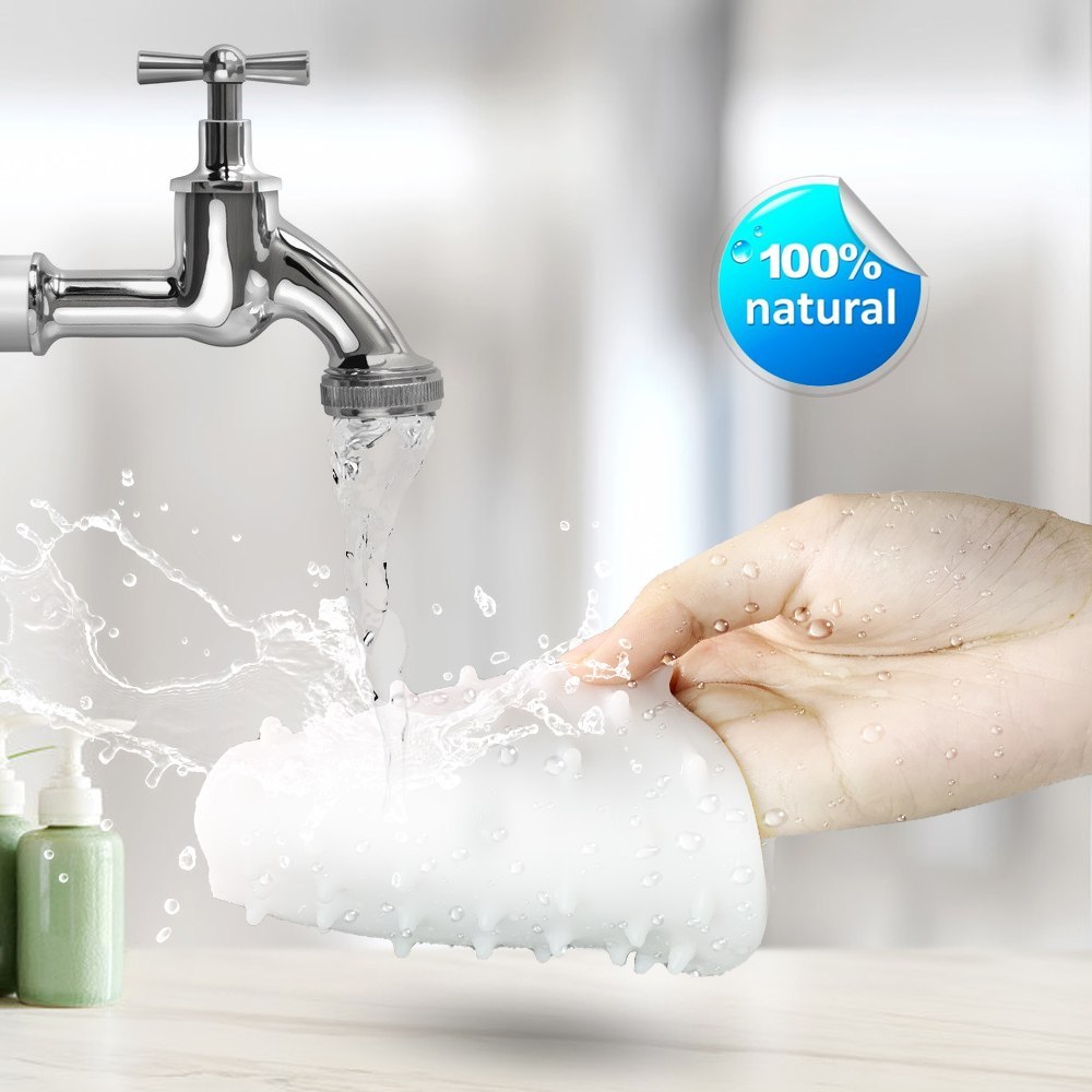 Мастурбатор не реалістичний з вібрацією міні master white - Зображення 9