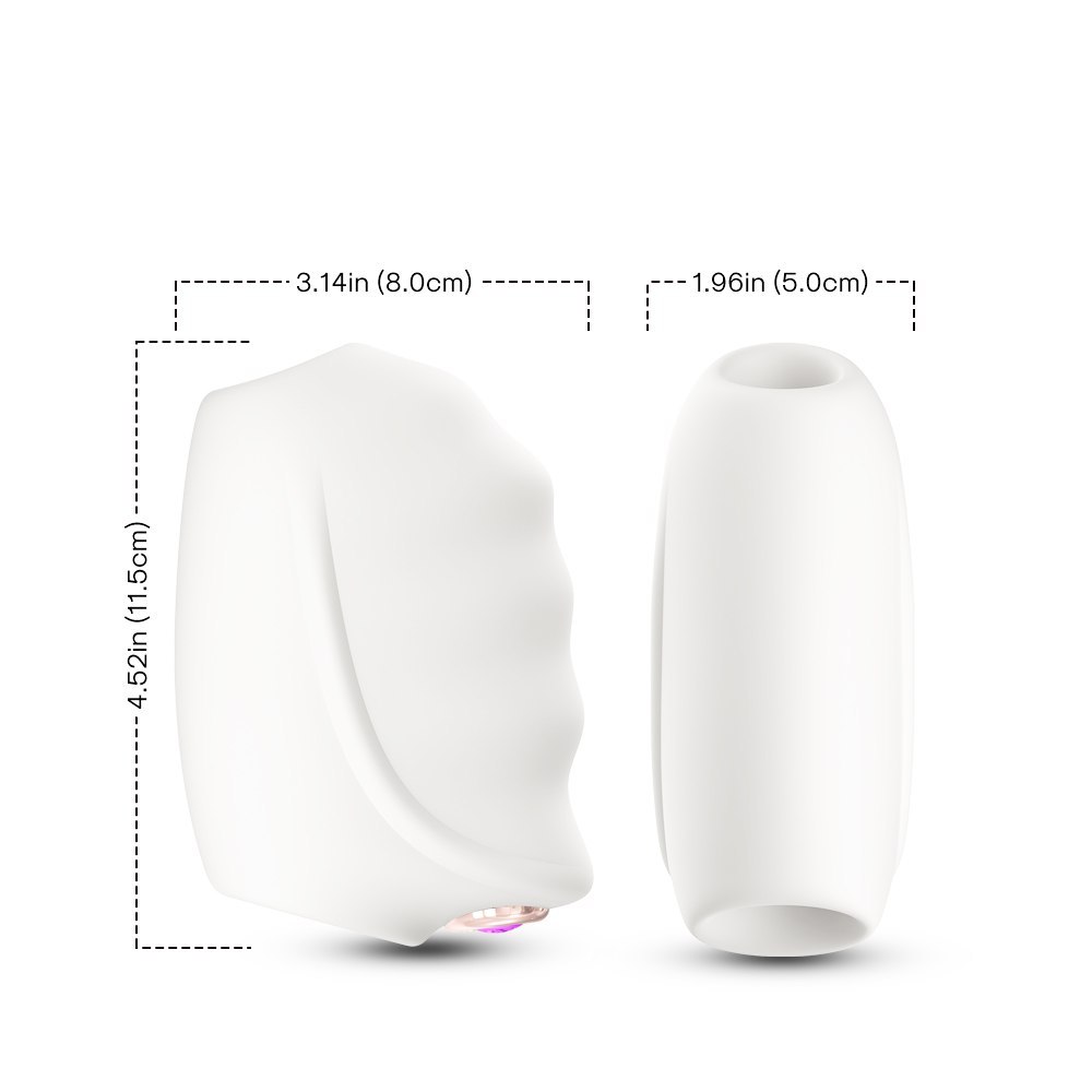 Мастурбатор не реалістичний з вібрацією міні master white - Зображення 4