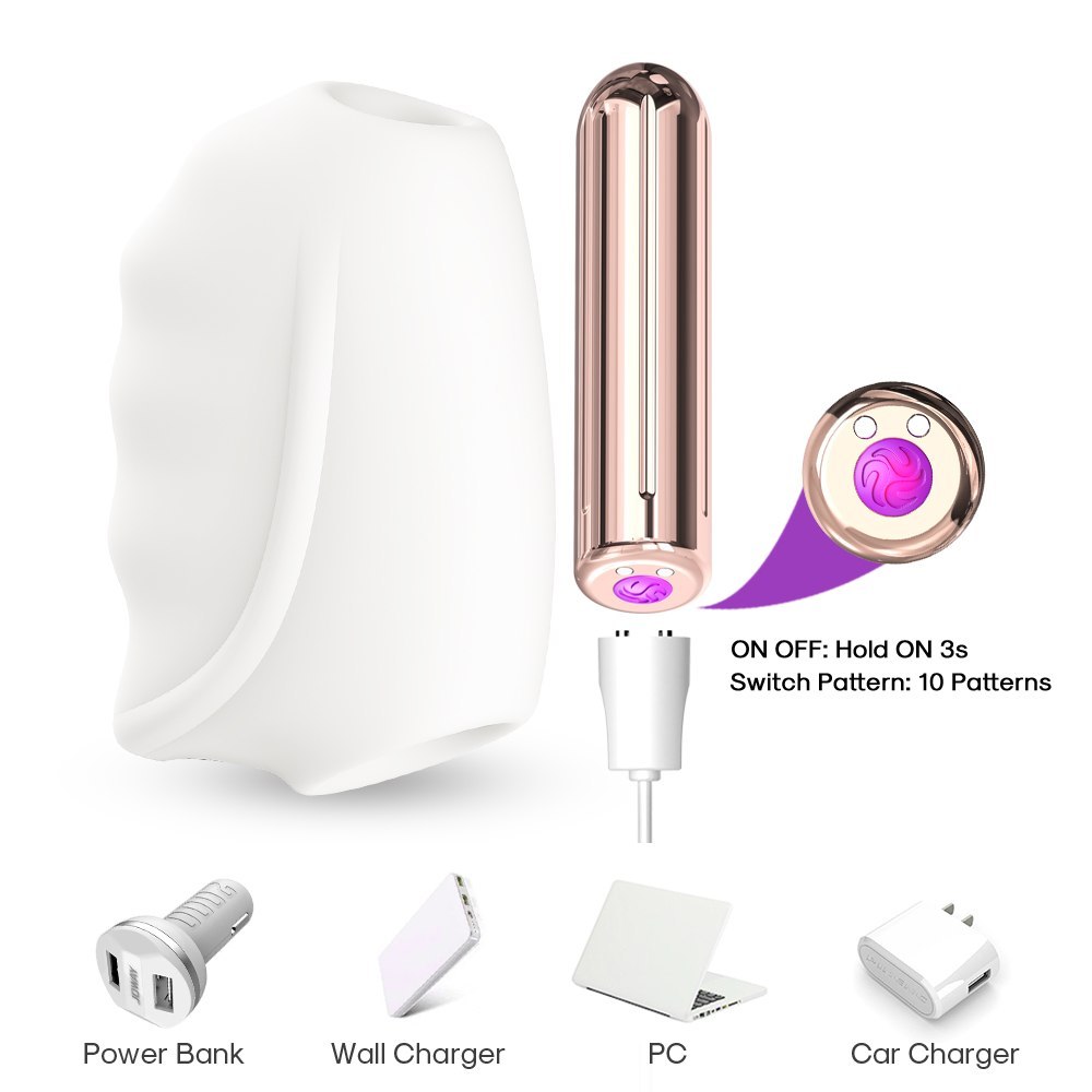 Мастурбатор не реалістичний з вібрацією міні master white - Зображення 7