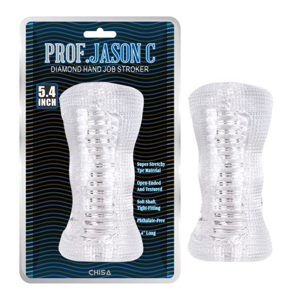 Мастурбатор рельєфний chisa prof.jason c diamond hand, прозорий