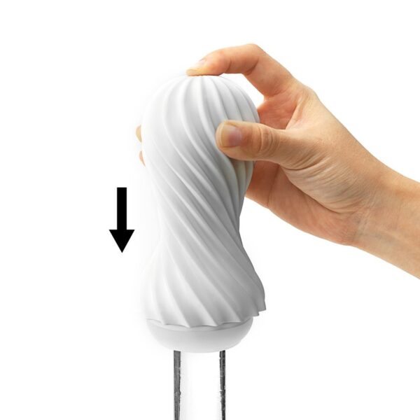 Мастурбатор tenga flex rocky white 17,6 x 7,3 см - Зображення 5