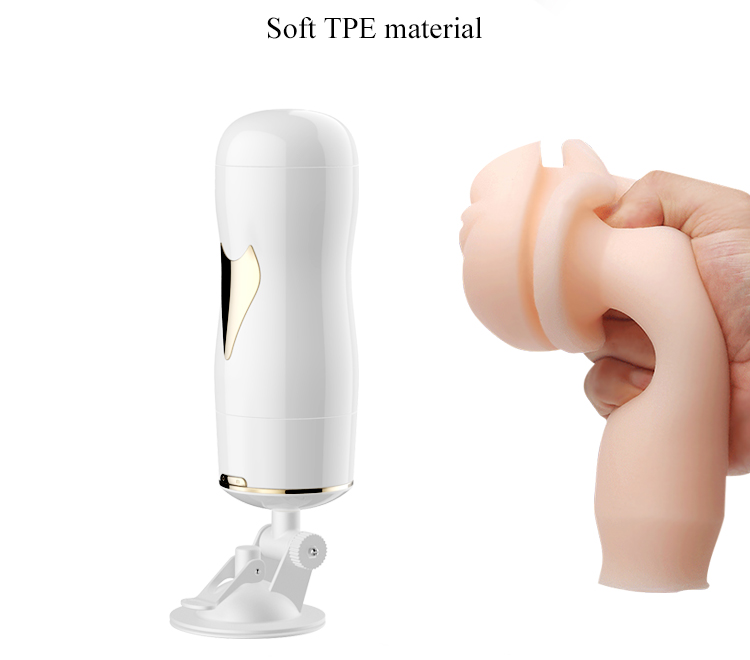 Мастурбатор у колбі двосторонній з вібрацією-white - Зображення 8