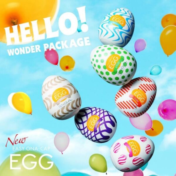 Мастурбатор хай-тек tenga egg wonder stud, білий - Зображення 6