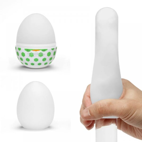 Мастурбатор хай-тек tenga egg wonder stud, білий - Зображення 4