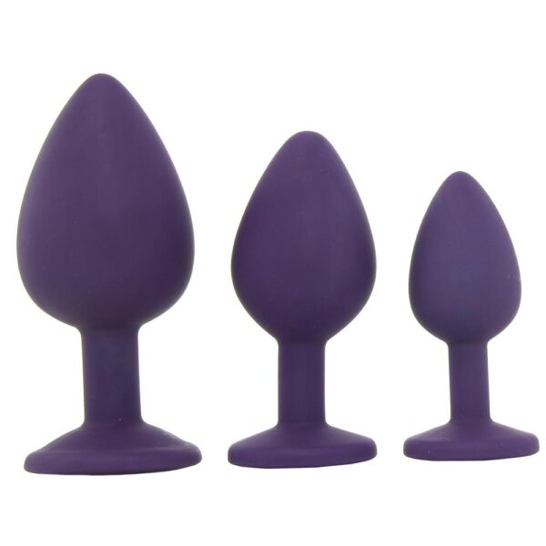 Набір анальних пробок 3 шт rianne s booty plug purple - Зображення 3