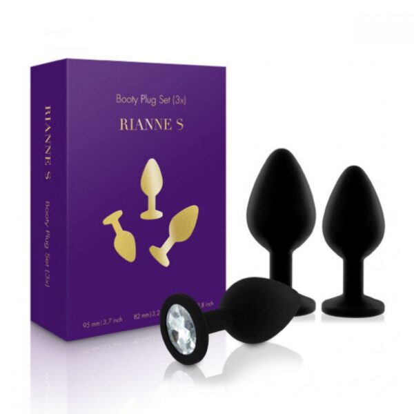 Набір анальних пробок rianne s booty plug black