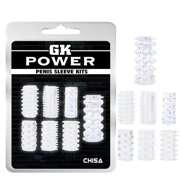 Набір насадок chisa gk power penis sleeve kits, прозорий