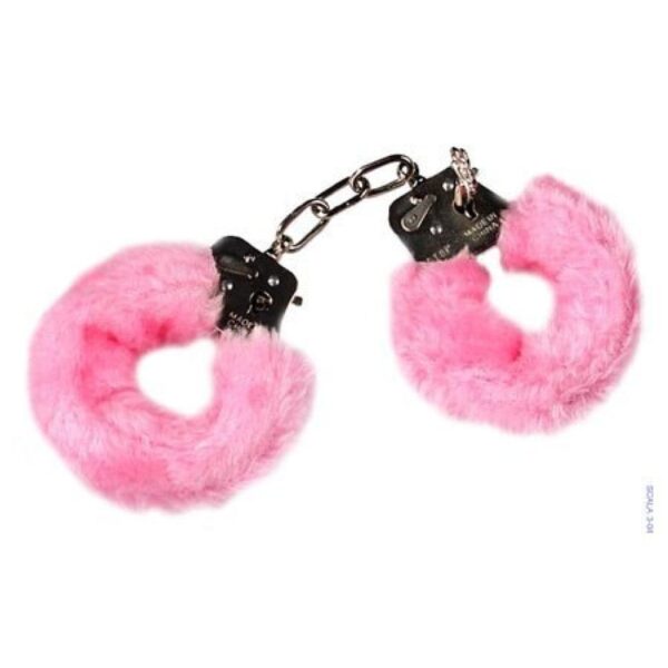 Наручники з хутром dream toys metal handcuff, рожевий - Зображення 2