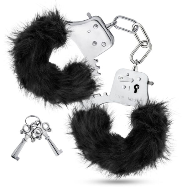 Наручники з хутром blush temptasia - plush fur cuffs - black