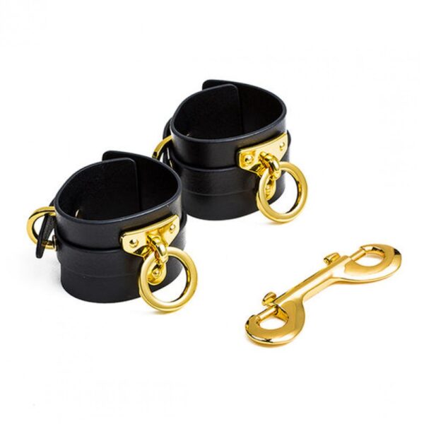Наручники upko handcuffs італійська шкіра, чорні - Зображення 8