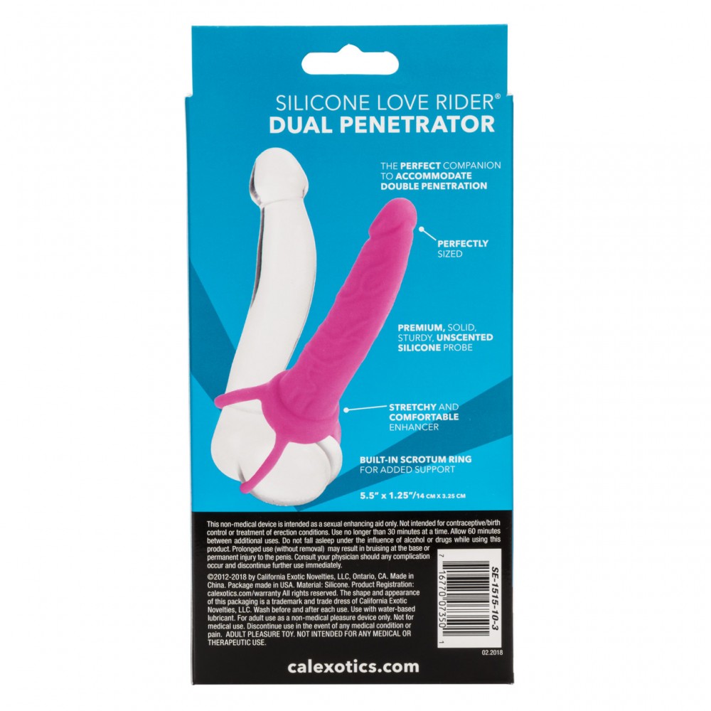 Насадка для подвійного проникнення california exotic silicone love rider dual penetrator - Зображення 6
