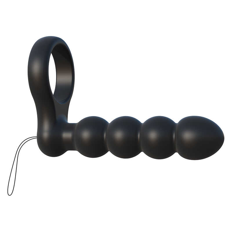 Насадка для подвійного проникнення pipedream c-ringz remote control double penetrator dildo, black