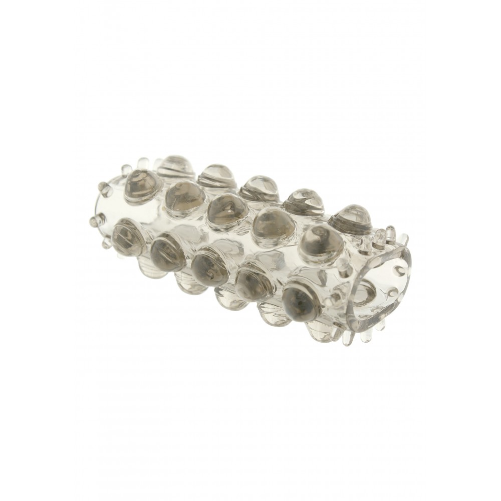 Насадка на пеніс toy joy, рельєфна, прозора black - Зображення 2